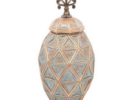 Βάζο Κεραμικό 08-122-213 34cm Veraman-Gold Κεραμικό