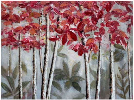 Πίνακας Καμβάς Trees 148-222-143 80x2,3x60cm Multi Οριζόντιοι Καμβάς