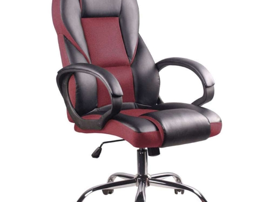 Καρέκλα Γραφείου 093-16-079 61x70x111/120cm Black-Bordo