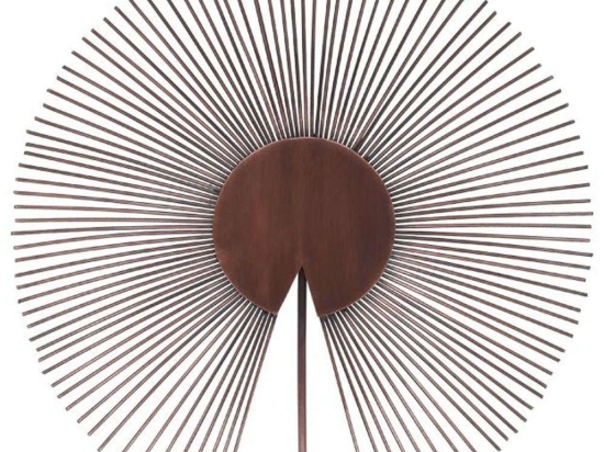 Διακοσμητικό Τοίχου Leaf 935-123-014 Φ33cm Copper Μέταλλο