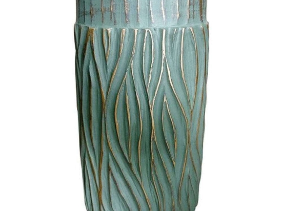 Βάζο 0038-223-041 16x11x30cm Veraman-Gold Πολυρεσίνη