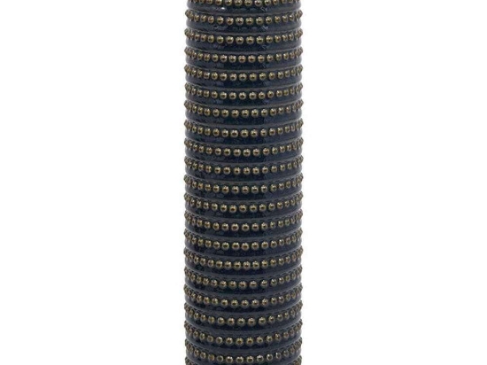 Βάζο 023-223-098 12x12x42cm Blue Black-Gold Κεραμικό