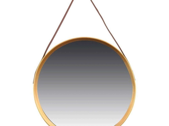 Καθρέπτης Τοίχου Στρογγυλός 373-223-008 51,5cm Gold Πολυρεσίνη