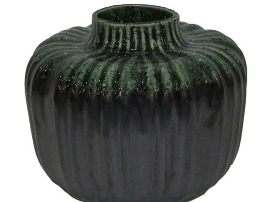 Βάζο Κεραμικό 003-223-091 17x17x14cm Grey-Green Κεραμικό