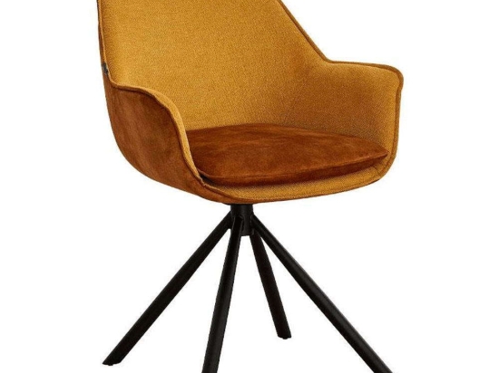 Πολυθρόνα Περιστρεφόμενη 627-223-025 62x61,5x84cm Yellow