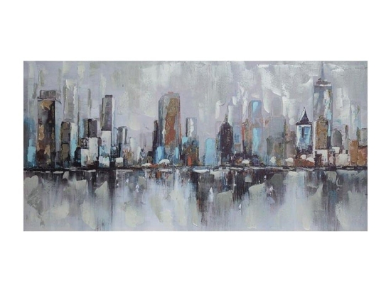 Πίνακας Καμβάς City 108-222-031 120x3x60cm Multi Οριζόντιοι Καμβάς