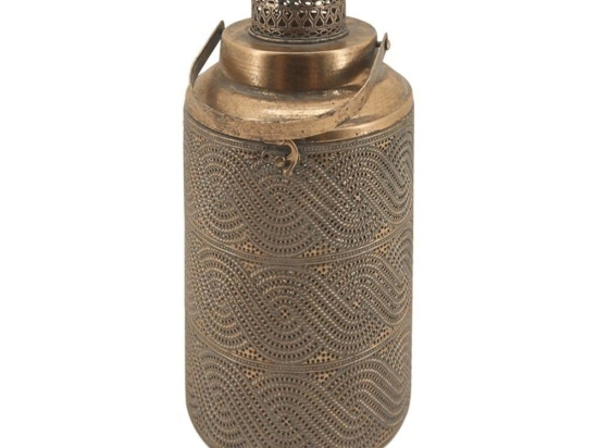 Φανάρι 160-223-086 19x19x36cm Gold Μέταλλο