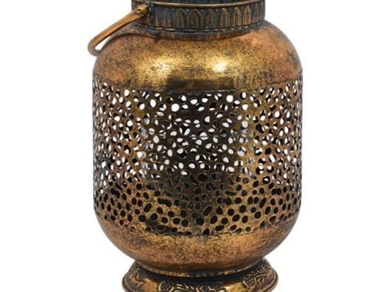 Κηροπήγιο 149-223-035 22x22x30cm Bronze Μέταλλο