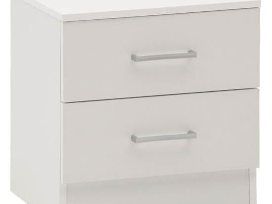 Κομοδίνο Elise pakoworld λευκό 45x34x47εκ