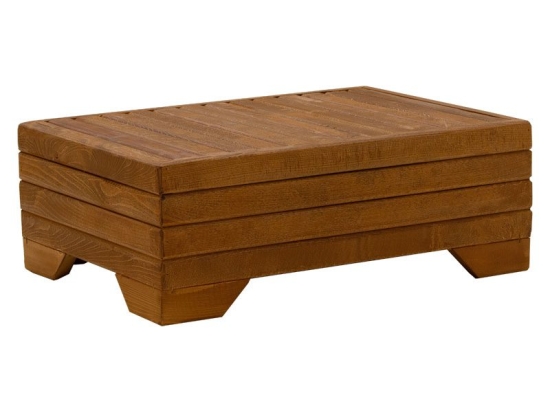 Τραπέζι Otis pakoworld μασίφ ξύλο οξιάς καρυδί 60x42x35εκ