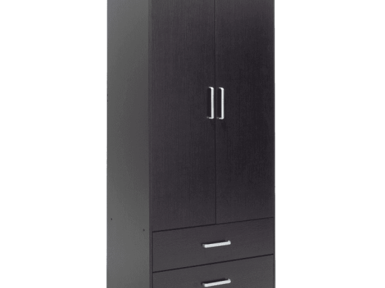 Ντουλάπα Ρούχων Olympus Wenge 81X57X183Cm 123-000044 Δίφυλλη Μελαμίνη
