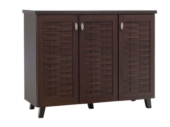 Παπουτσοθήκη-Ντουλάπι Mantam 16 Ζεύγων Walnut 115,5X40X92Cm 049-000006 Μελαμίνη