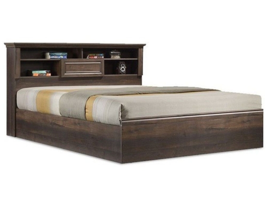 Κρεβάτι Διπλό Mozart 123-000122 Καρυδί 160X200cm Διπλό Mdf,Ξύλο