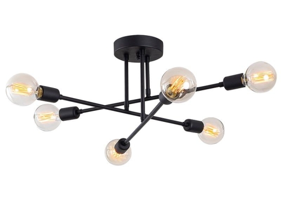 Φωτιστικό Οροφής PWL-0102 Φ64x30cm Black 071-000766 Μέταλλο