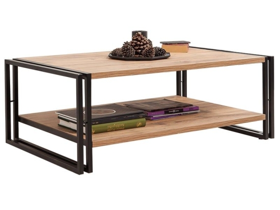Τραπεζάκι Σαλονιού PWF-0240 -Black 071-000586 110x70x40 Μελαμίνη,Μέταλλο