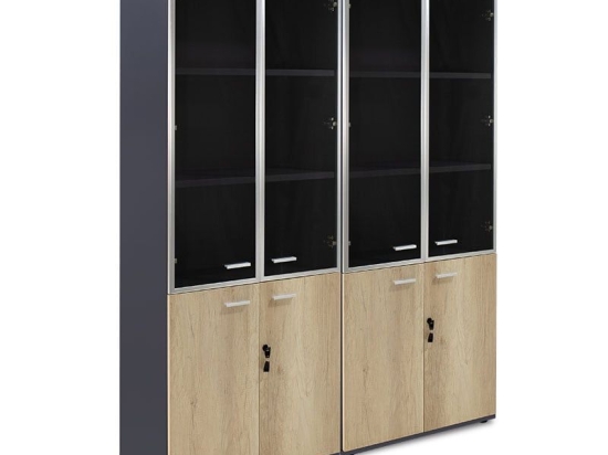 Ντουλάπα Γραφείου Τετράφυλλη Lotus 200-000173 Natural-Anthracite 160x40,5x200