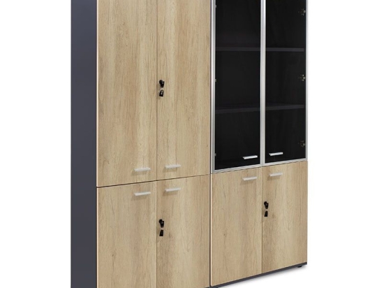 Ντουλάπα Γραφείου Τετράφυλλη Lotus 200-000174 Natural-Anthracite 160x40,5x200