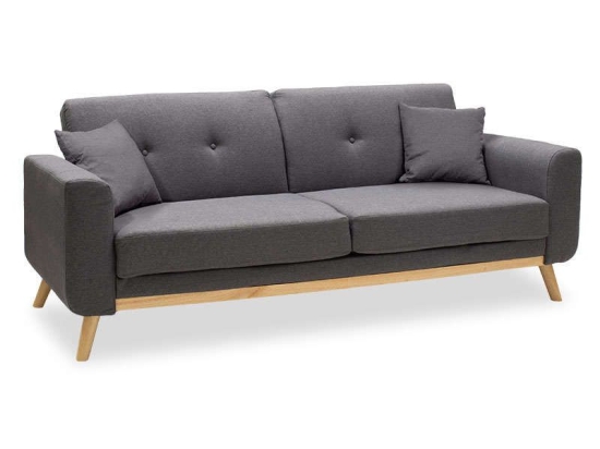 Καναπές-Κρεβάτι Carmelo 035-000034 214x80x86cm Grey Ξύλο,Ύφασμα