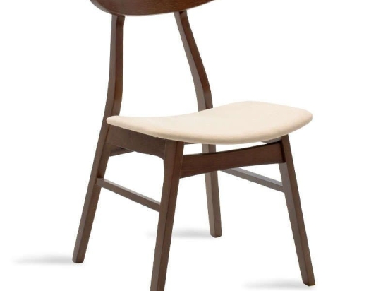 Καρέκλα Orlean 097-000007 Walnut - Beige Ξύλο,Ύφασμα