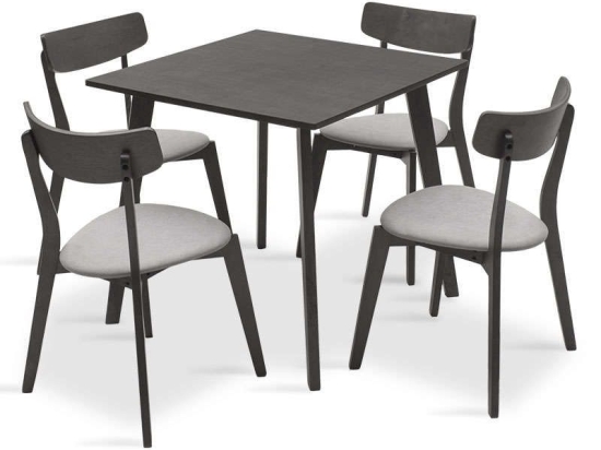 Τραπεζαρία Benson - Toto Σετ 5τμχ 200-000181 80x80x75cm Rustic Grey 4 Θέσεων