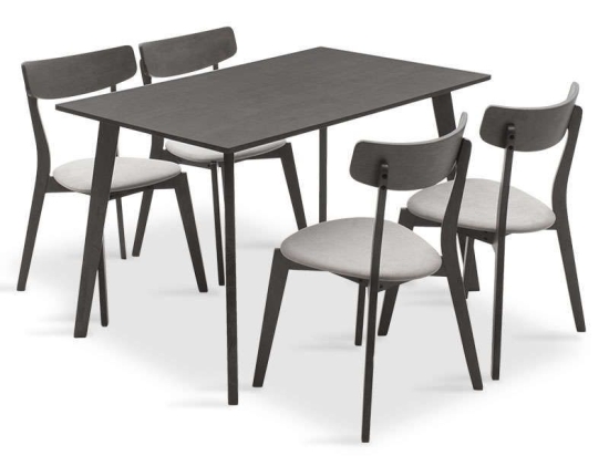 Τραπεζαρία Benson - Toto Σετ 5τμχ 200-000187 120x75x75cm Rustic Grey 4 Θέσεων