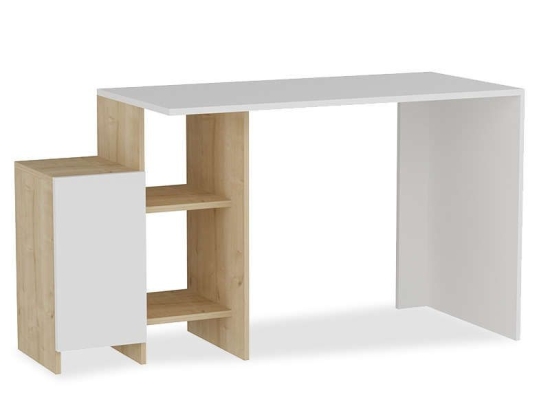 Γραφείο Με Ραφιέρα Kely 120-000023 113x55x74cm Natural-White