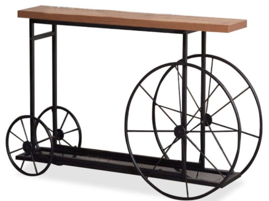 Κονσόλα Bike 120-000051 148x28x85cm Black Μελαμίνη,Mdf