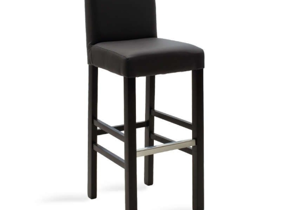 Σκαμπό Μπαρ Bari 047-000044 42x46x110cm Wenge-Grey Ξύλο,Ύφασμα