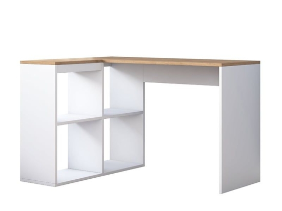 Γραφείο Sidney 182-000028 Με Αριστερή Γωνία 120x50x75cm Walnut-White