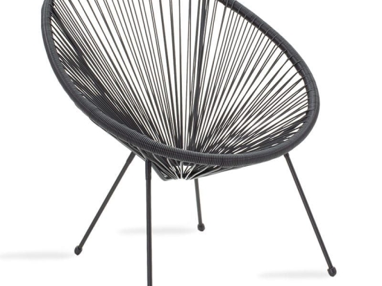 Πολυθρόνα Κήπου Acapulco 130-000023 72x77x85 Black