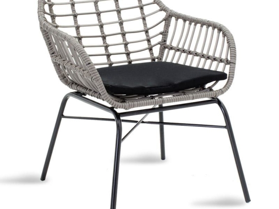 Πολυθρόνα Κήπου Naoki 140-000010 60x70x75 Black-Grey