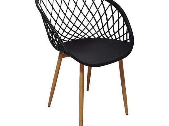 Καρέκλα Ezra I 127-000072 63x56x80 Natural-Black