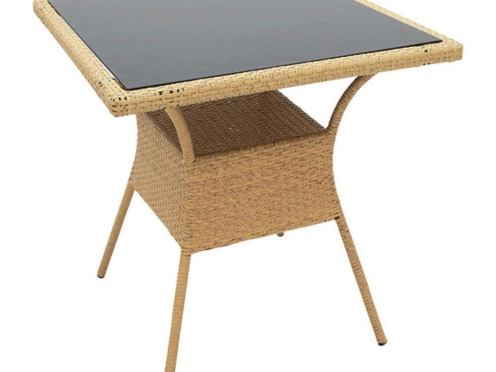 Τραπέζι Laura 140-000035 80x80x75cm Natural Pakoworld