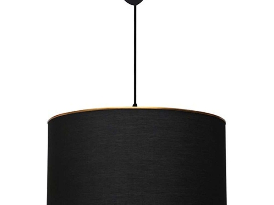 Φωτιστικό Οροφής PWL-1091 Φ38x70cm 1xΕ27 Black-Gold