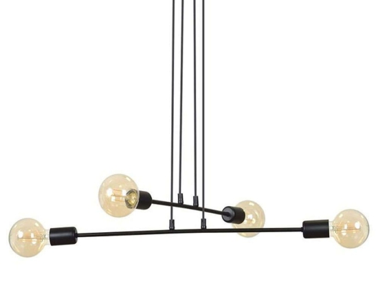 Φωτιστικό Οροφής PWL-0153 70x40x80cm 4xΕ27 100W Black