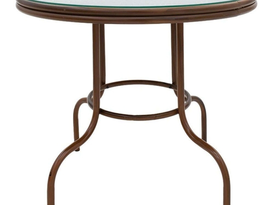 Τραπέζι Κήπου Paula 140-000031 Φ90x75cm Brown