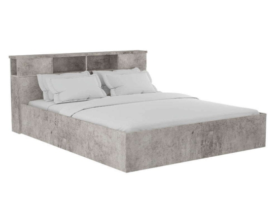 Κρεβάτι Olympus (Για Στρώμα 160x200cm) 123-000191 221x167,5x84cm Antique Anthracite Διπλό