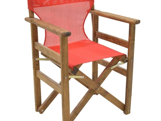 Πολυθρόνα Σκηνοθέτη Retto 237-000020 61x51x86cm Brown-Red