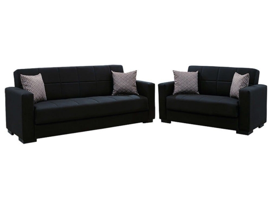 Σετ Σαλονιού Vox 213-000027 (2τμχ) 212x77x80cm Black