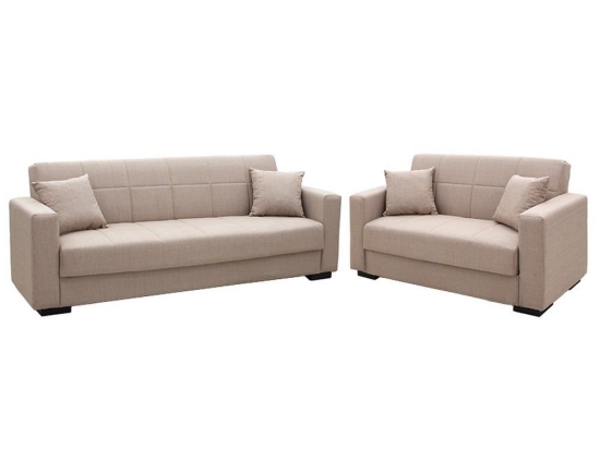 Σετ Σαλονιού Vox 213-000032 (2τμχ) 212x77x80cm Beige