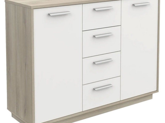 Μπουφές Savita 244-000002 113x36x84cm Natural-White