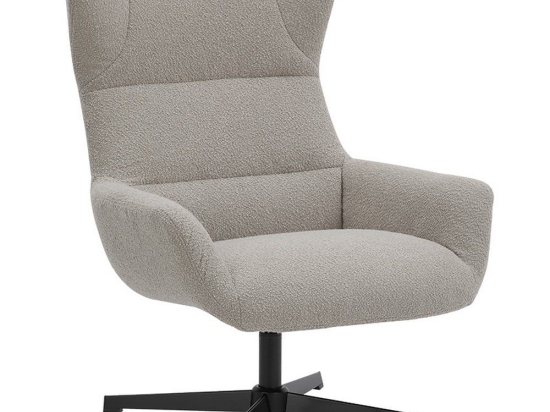 Πολυθρόνα Anesis 106-000021 Με Ύφασμα Μπουκλέ 80x82x103cm Beige