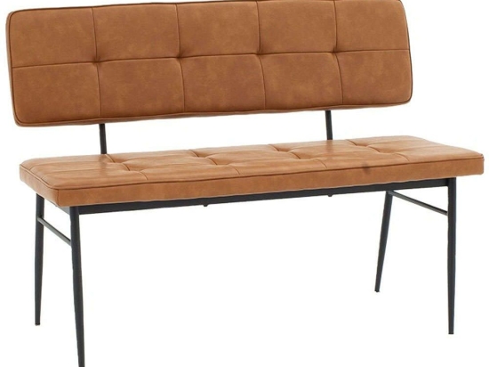 Καναπές Διθέσιος Rosen 101-000072 122x55,5x84,5cm Black-Brown