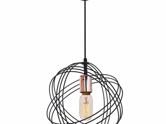 Φωτιστικό Οροφής 147-000126 Φ28x75cm 1xΕ27 Black-Bronze