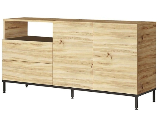 Μπουφές Evaluate 176-000124 170x46,5x75,5cm Sonoma-Wenge Μελαμίνη,Μέταλλο