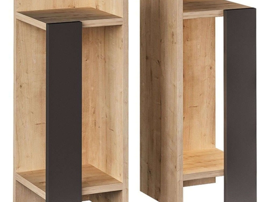 Κομοδίνα Immerse (Σετ 2Τμχ) 119-001181 27x25x60cm Oak-Anthracite