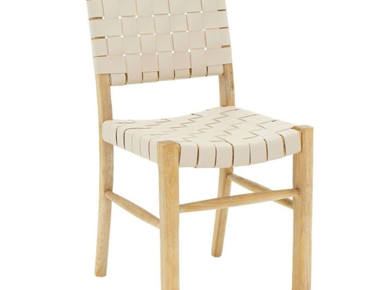 Καρέκλα Brane 102-000007 42x54x83cm Sonoma-Ecru Ξύλο,PU
