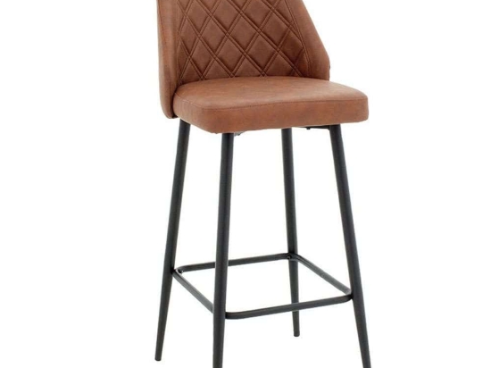 Σκαμπό Μπαρ Inflame 093-000024 48x55x107cm Taba-Black
