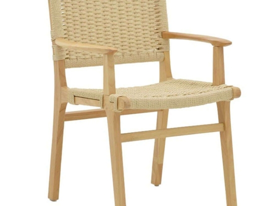 Πολυθρόνα Olivier 263-000006 62x60x85cm Natural Ξύλο,Σχοινί