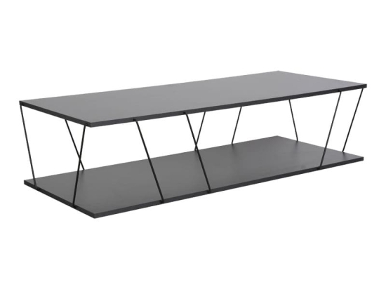 Τραπέζι σαλονιού Tars pakoworld ανθρακί-μαύρο 120x50x30εκ